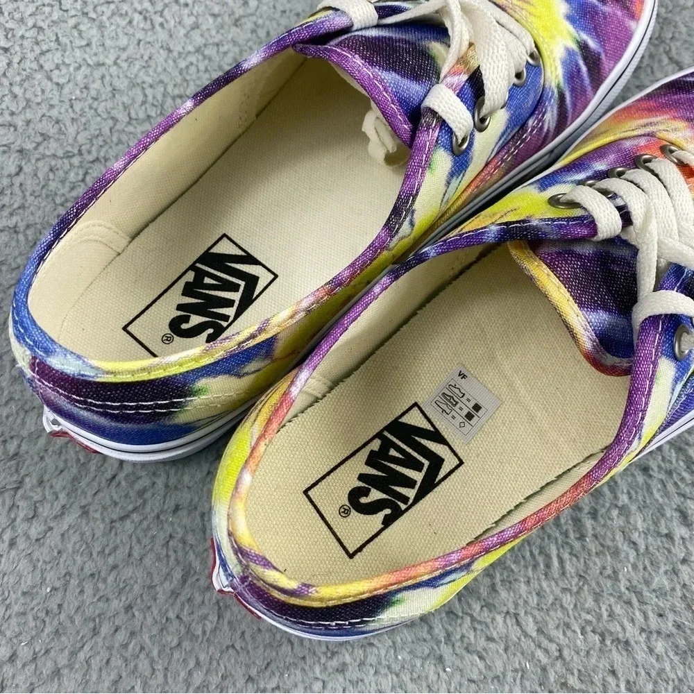 VANS SHOES Authentic Washed‎ Tie Dye True White Womens 9.5 Skate Mens 8 Lace Up - Picture 12 of 15